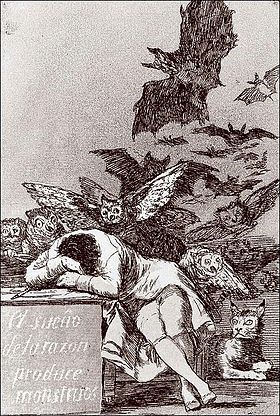«Сон разума порождает чудовищ» - офорт Франсиско Гойи из цикла «Капричос», озаглавленный испанской пословицей.